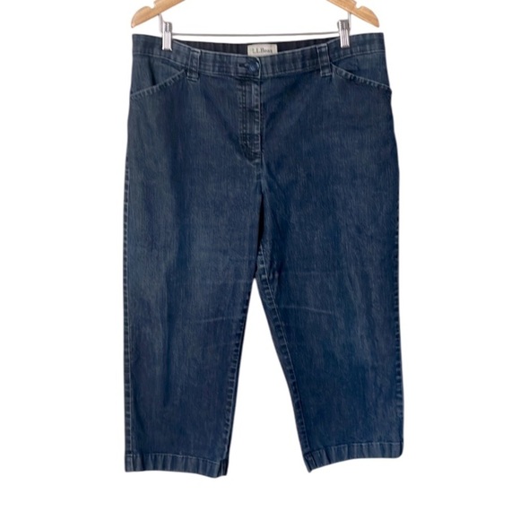 L.L. Bean Denim - L.L. Bean Women's Classic Fit Straight Cropped Trouser Jeans Size 18
